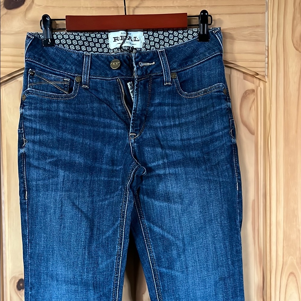Ariat Blue Boot Cut Jeans with Classic Denim Style and Subtle Fading